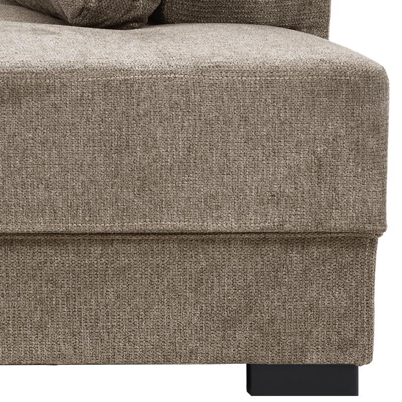 ΚΑΝΑΠΕΣ ΓΩΝΙΑ New Mona ΜΠΕΖ ΜΕ ΓΚΡΙ ΜΑΞΙΛΑΡΙΑ 250x190x88εκ - Image 7