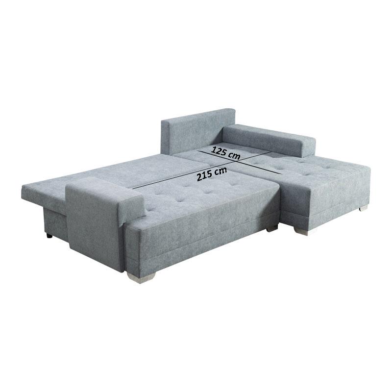 ΚΑΝΑΠΕΣ ΓΩΝΙΑ GALAXY ΓΚΡΙ ΧΡΩΜΑ 267x178x75εκ - Image 7