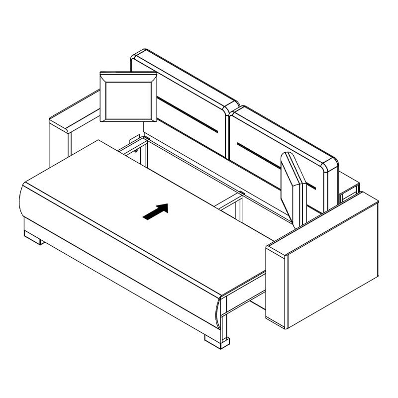 ΚΑΝΑΠΕΣ-ΚΡΕΒ MARBO ΓΚΡΙ 237x99x76εκ - Image 8