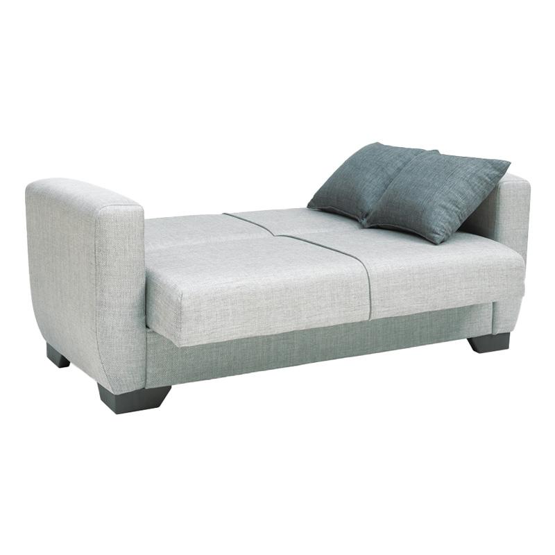 ΚΑΝΑΠΕΣ-ΚΡΕΒΑΤΙ ΔΙΘΕΣΙΟΣ New Dolce ΑΝΟΙΧΤΟ ΓΚΡΙ ΜΕ ΓΚΡΙ ΜΑΞΙΛΑΡΙΑ 168x85x85εκ - Image 3