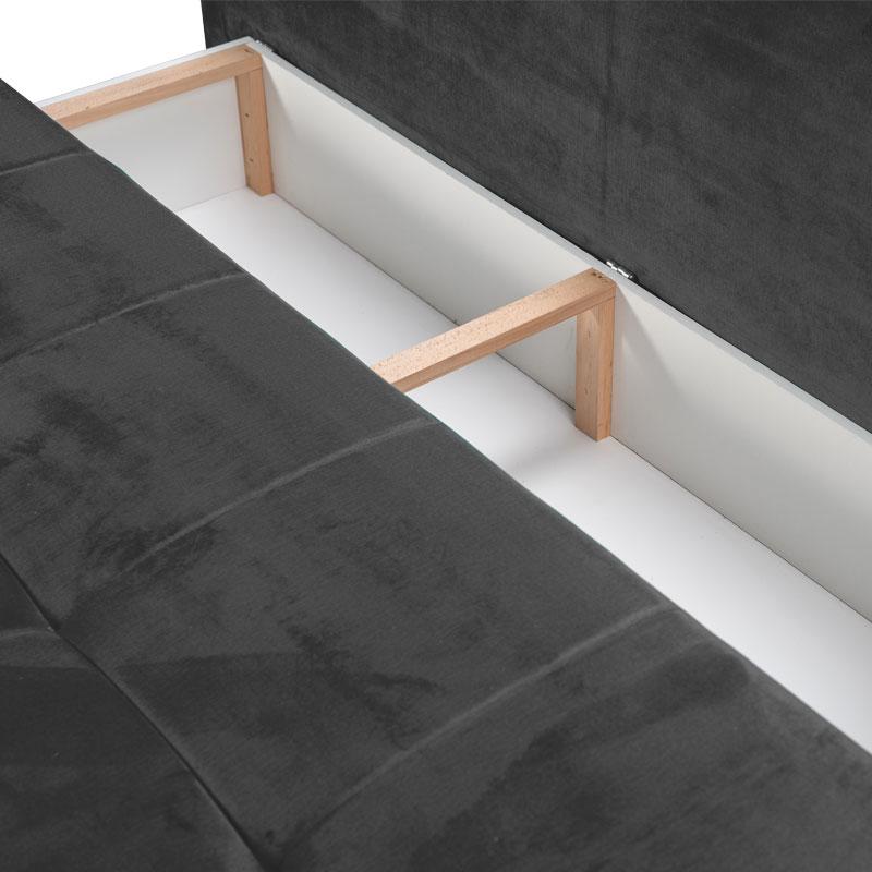 ΚΑΝΑΠΕΣ ΚΡΕΒΑΤΙ Elena ΓΚΡΙ 199x96x93εκ - Image 5