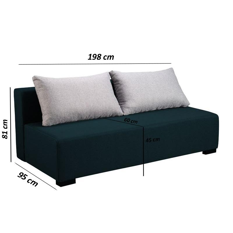 ΚΑΝΑΠΕΣ ΚΡΕΒΑΤΙ Frodo ΜΠΛΕ ΜΕ ΑΝΟΙΧΤΟ ΓΚΡΙ 198x95x81εκ - Image 5