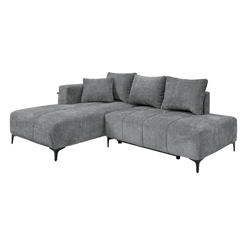 ΚΑΝΑΠΕΣ ΚΡΕΒΑΤΙ Jasper ΑΡΙΣΤΕΡΗ ΓΩΝΙΑ ΑΝΘΡΑΚΙ ΥΦΑΣΜΑ 255x170x90εκ