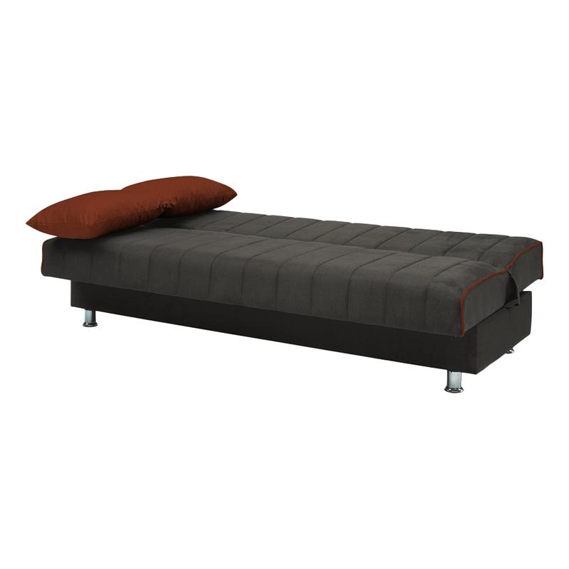 ΚΑΝΑΠΕΣ-ΚΡΕΒΑΤΙ New leon ΓΚΡΙ ΜΕ ΚΕΡΑΜΙΔΙ ΜΑΞΙΛΑΡΙΑ 190x85x83εκ - Image 3