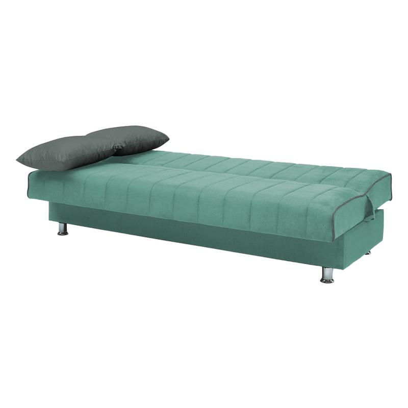 ΚΑΝΑΠΕΣ-ΚΡΕΒΑΤΙ New leon MINT ΜΕ ΑΝΘΡΑΚΙ ΜΑΞΙΛΑΡΙΑ 190x85x83εκ - Image 3