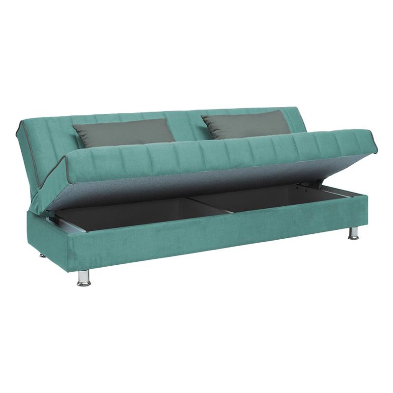 ΚΑΝΑΠΕΣ-ΚΡΕΒΑΤΙ New leon MINT ΜΕ ΑΝΘΡΑΚΙ ΜΑΞΙΛΑΡΙΑ 190x85x83εκ - Image 4