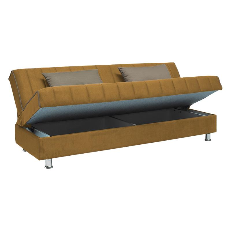 ΚΑΝΑΠΕΣ-ΚΡΕΒΑΤΙ New leon ΜΟΥΣΤΑΡΔΙ ΜΕ ΜΠΕΖ ΜΑΞΙΛΑΡΙΑ 190x85x83εκ - Image 4