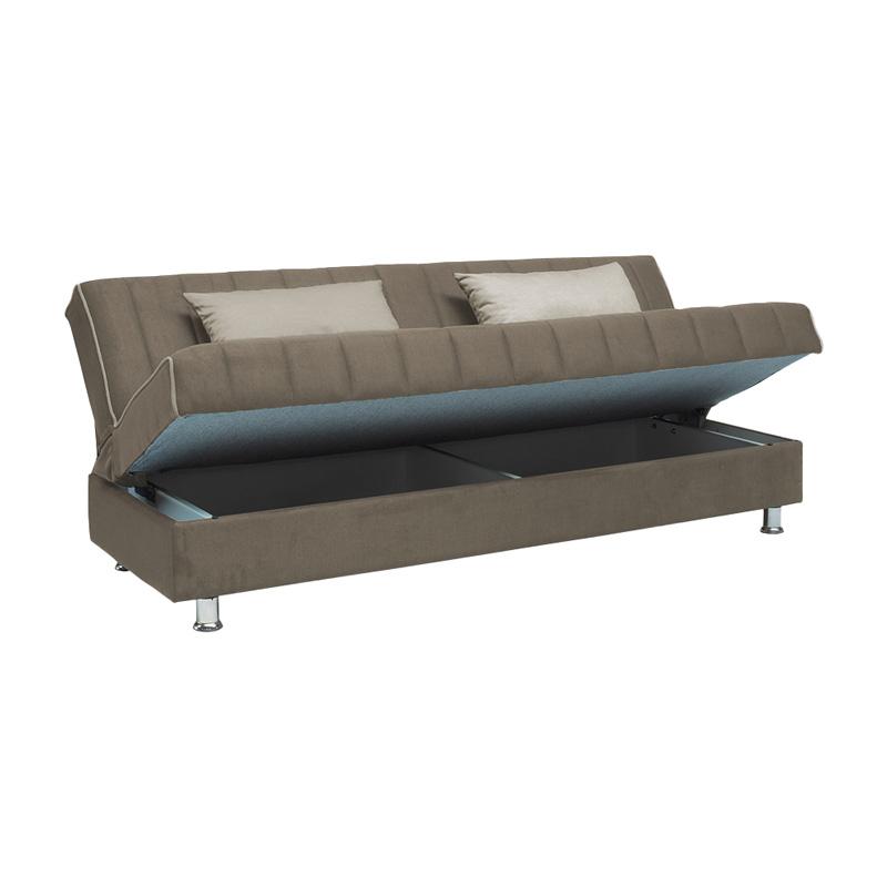 ΚΑΝΑΠΕΣ-ΚΡΕΒΑΤΙ New leon ΜΠΕΖ ΜΕ ΑΝΟΙΧΤΑ ΜΠΕΖ ΜΑΞΙΛΑΡΙΑ 190x85x83εκ - Image 4