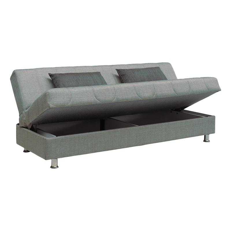 ΚΑΝΑΠΕΣ-ΚΡΕΒΑΤΙ New Tiger ΚΑΦΕ/ΜΠΕΖ ΜΕ ΚΑΦΕ ΣΚΟΥΡΟ ΜΑΞΙΛΑΡΙΑ 190x85x83εκ - Image 4