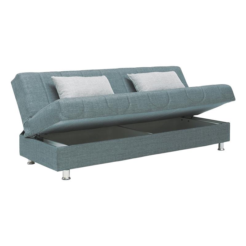 ΚΑΝΑΠΕΣ-ΚΡΕΒΑΤΙ New Tiger ΣΚΟΥΡΟ ΓΚΡΙ ΜΕ ΑΝΟΙΧΤΟ ΓΚΡΙ ΜΑΞΙΛΑΡΙΑ 190x85x83εκ - Image 4