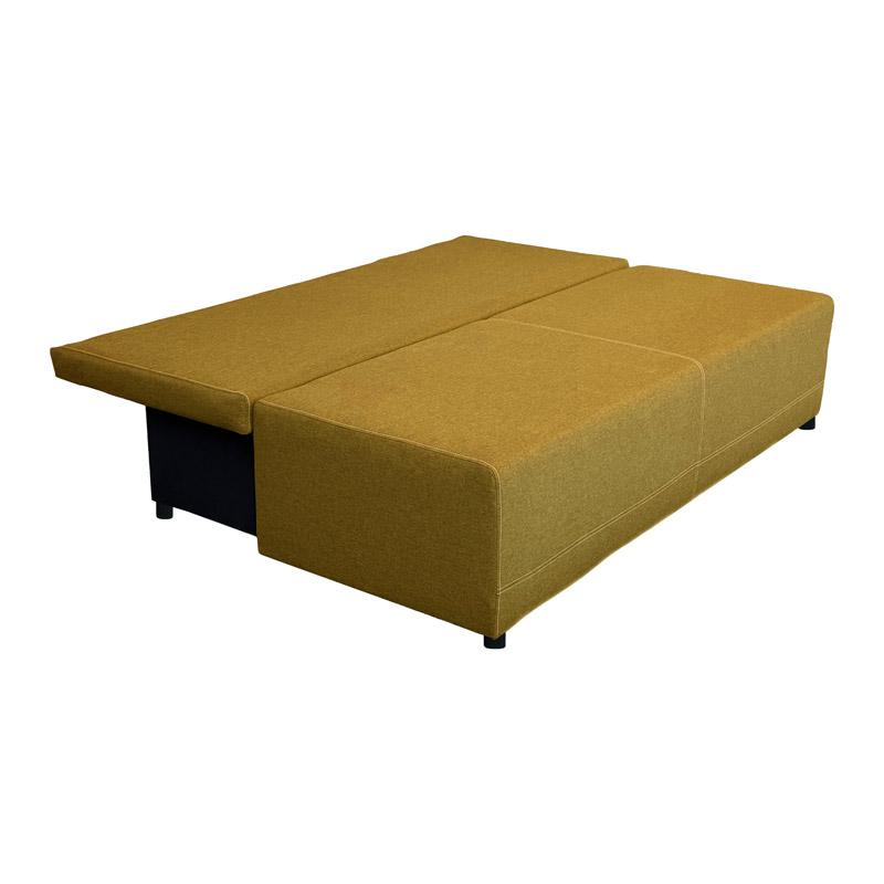 ΚΑΝΑΠΕΣ-ΚΡΕΒΑΤΙ Nuvia ΚΙΤΡΙΝΟ ΥΦΑΣΜΑ 190x80x85εκ - Image 3