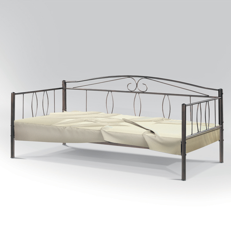 ΚΑΝΑΠΕΣ ΜΕΤΑΛΛΙΚΟΣ ARIEL ΚΑΦΕ 210x100x83εκ
