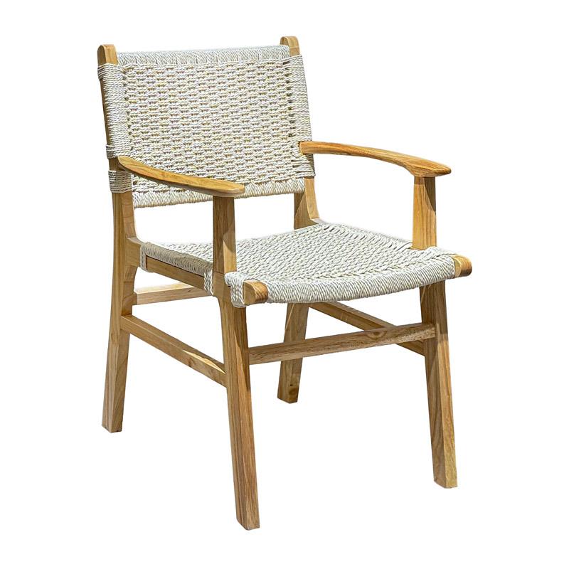 ΚΑΡΕΚΛΑ ΑΠΟ ΜΑΣΙΦ ΞΥΛΟ ΜΕ ΜΠΡΑΤΣΑ "Zenia" ΦΥΣΙΚΟ ΧΡΩΜΑ 61x59x85εκ