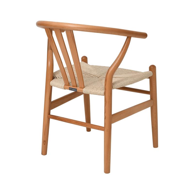 ΚΑΡΕΚΛΑ ΑΠΟ ΜΑΣΙΦ ΞΥΛΟ ΟΞΙΑΣ ΜΕ ΜΠΡΑΤΣΑ " Aspen" ΦΥΣΙΚΟ ΧΡΩΜΑ 52x56x76εκ - Image 4