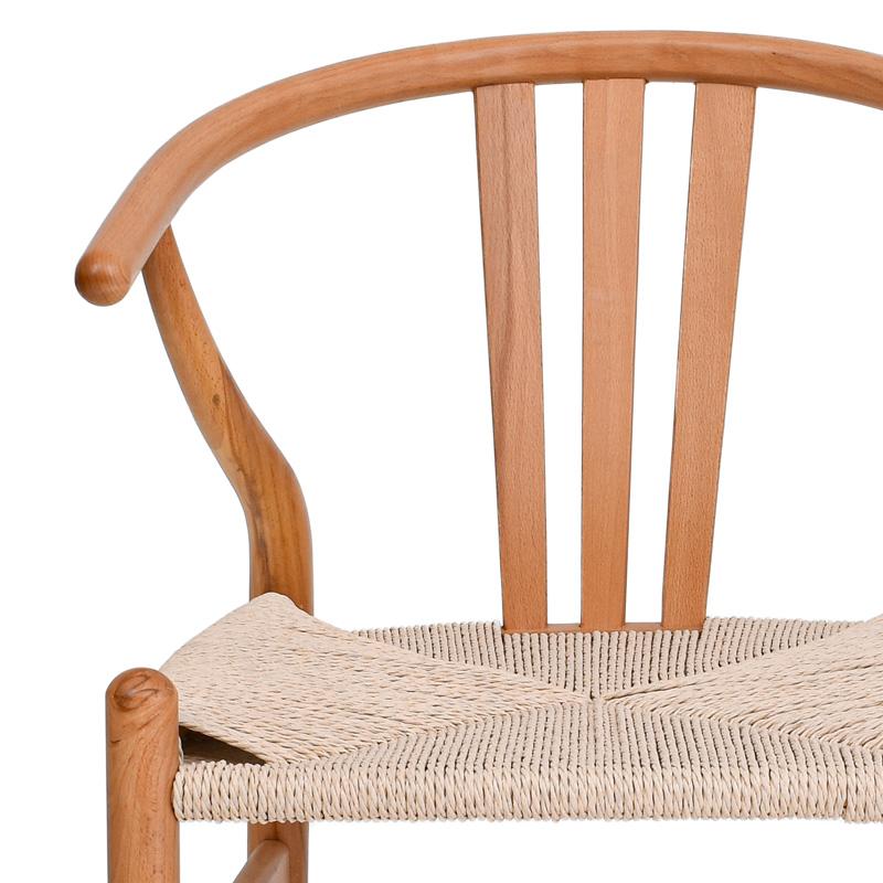 ΚΑΡΕΚΛΑ ΑΠΟ ΜΑΣΙΦ ΞΥΛΟ ΟΞΙΑΣ ΜΕ ΜΠΡΑΤΣΑ " Aspen" ΦΥΣΙΚΟ ΧΡΩΜΑ 52x56x76εκ - Image 6