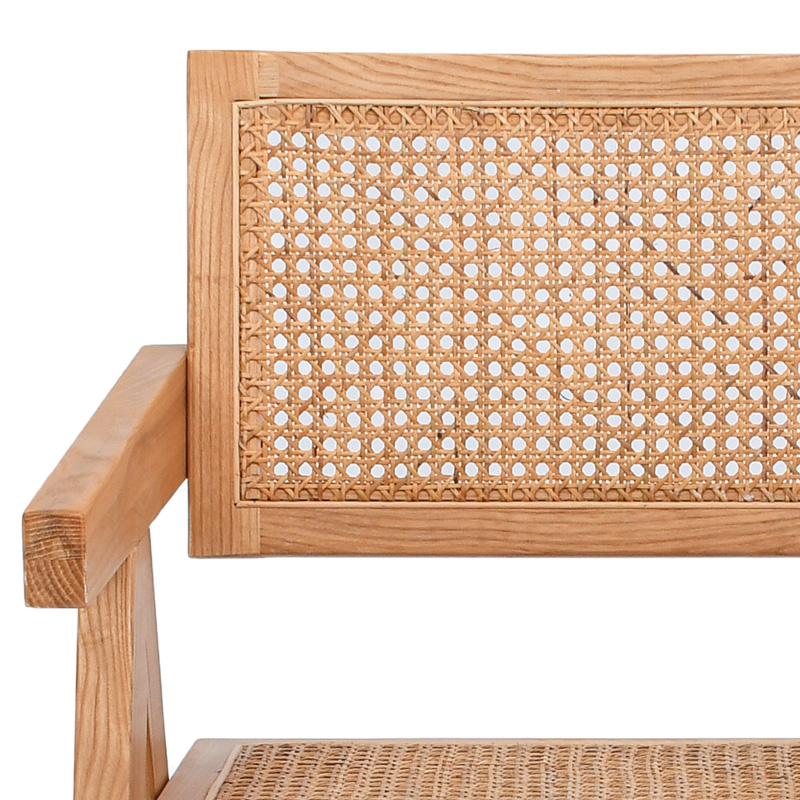 ΚΑΡΕΚΛΑ ΑΠΟ ΜΑΣΙΦ ΞΥΛΟ ΟΞΙΑΣ ΜΕ ΜΠΡΑΤΣΑ "Evergreen" ΦΥΣΙΚΟ ΧΡΩΜΑ 52x59x80εκ - Image 6