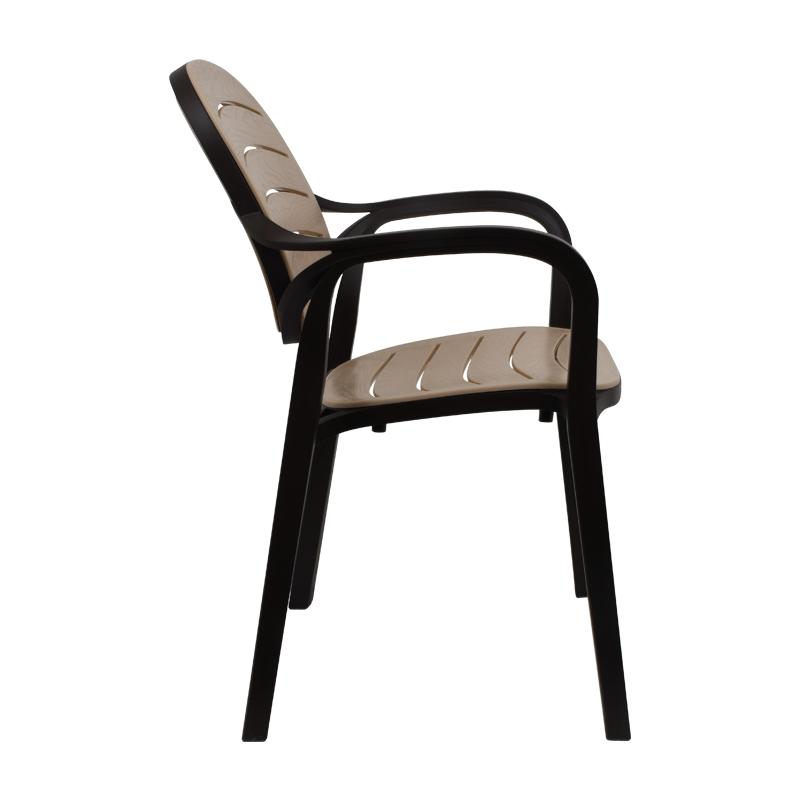 ΚΑΡΕΚΛΑ ΚΗΠΟΥ Rusty ΚΑΦΕ-ΜΠΕΖ ΧΡΩΜΑ 57,5x58x84εκ - Image 3