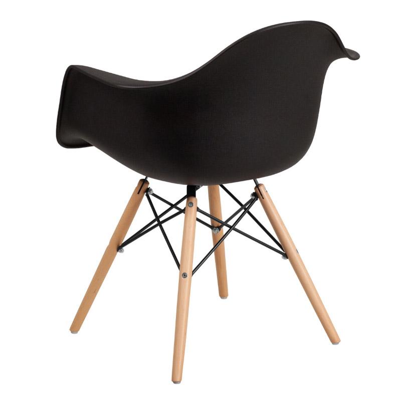 ΚΑΡΕΚΛΑ Casual ΜΑΥΡΟ ΚΑΘΙΣΜΑ ΜΕ ΦΥΣΙΚΑ ΠΟΔΙΑ 65x64x79εκ - Image 4