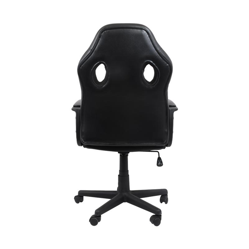 ΚΑΡΕΚΛΑ ΓΡΑΦΕΙΟΥ 3003 ΜΑΥΡΟ ΥΦΑΣΜΑ ΜΑΥΡΟ ΤΕΧΝΟΔΕΡΜΑ 67,5x63,5x115εκ - Image 4