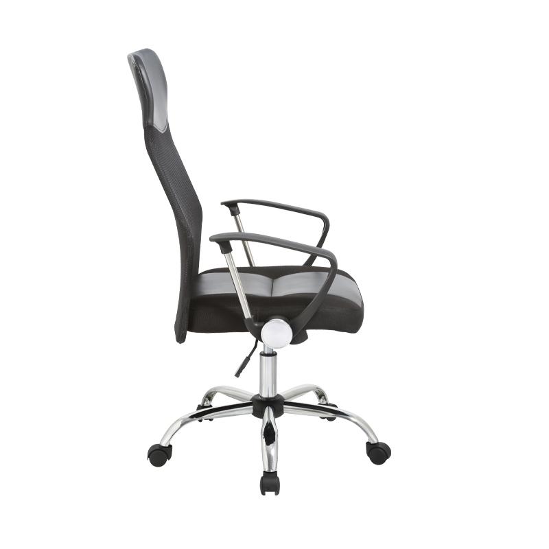 ΚΑΡΕΚΛΑ ΓΡΑΦΕΙΟΥ FL4006 ΜΑΥΡΗ ΠΛΑΤΗ-ΜΑΥΡΟ ΚΑΘΙΣΜΑ 59x60x120εκ - Image 3