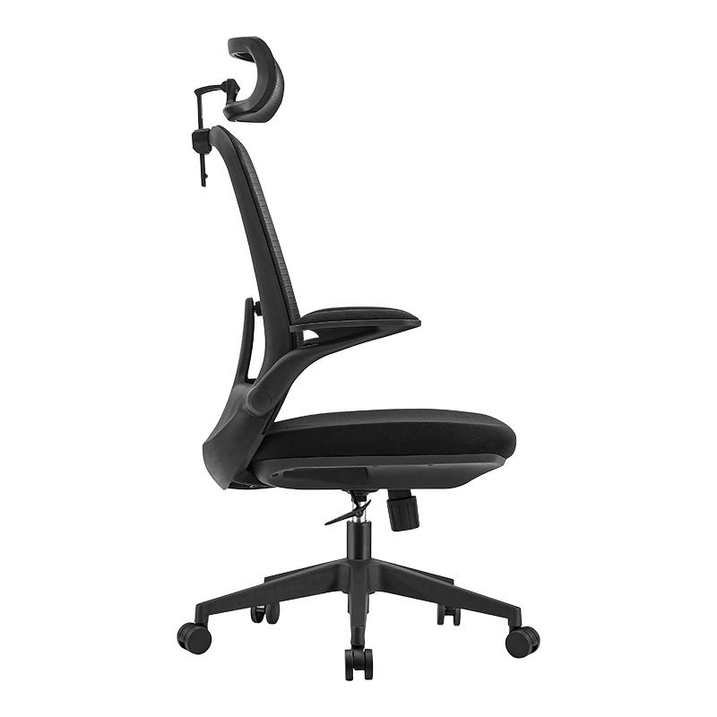 ΚΑΡΕΚΛΑ ΓΡΑΦΕΙΟΥ FL286 ΜΑΥΡΗ ΠΛΑΤΗ-ΜΑΥΡΟ ΚΑΘΙΣΜΑ 62x63x123εκ - Image 3