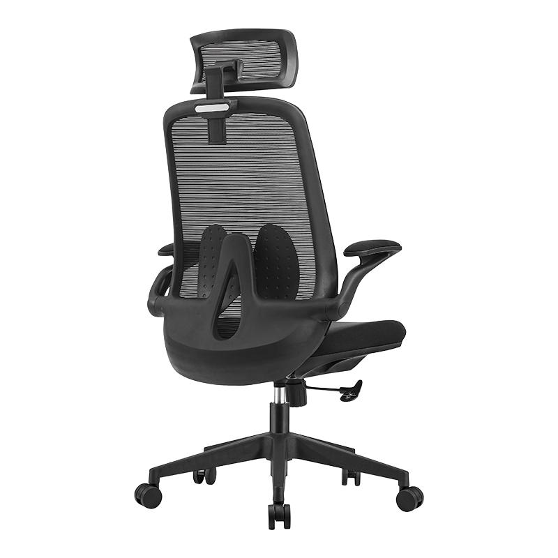 ΚΑΡΕΚΛΑ ΓΡΑΦΕΙΟΥ FL286 ΜΑΥΡΗ ΠΛΑΤΗ-ΜΑΥΡΟ ΚΑΘΙΣΜΑ 62x63x123εκ - Image 4