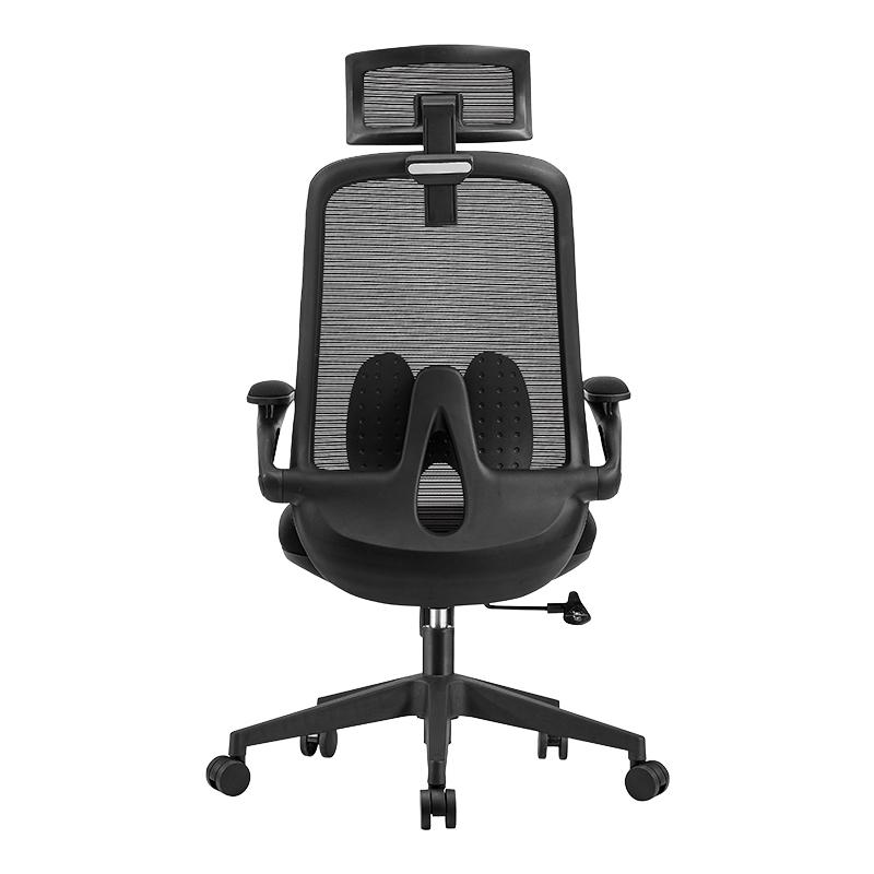 ΚΑΡΕΚΛΑ ΓΡΑΦΕΙΟΥ FL286 ΜΑΥΡΗ ΠΛΑΤΗ-ΜΑΥΡΟ ΚΑΘΙΣΜΑ 62x63x123εκ - Image 5