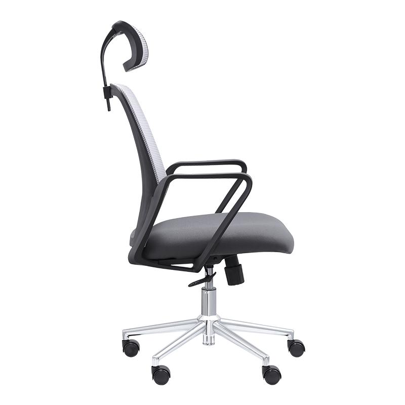 ΚΑΡΕΚΛΑ ΓΡΑΦΕΙΟΥ FL299 ΓΚΡΙ ΠΛΑΤΗ-ΓΚΡΙ ΚΑΘΙΣΜΑ 64x62x122εκ - Image 3