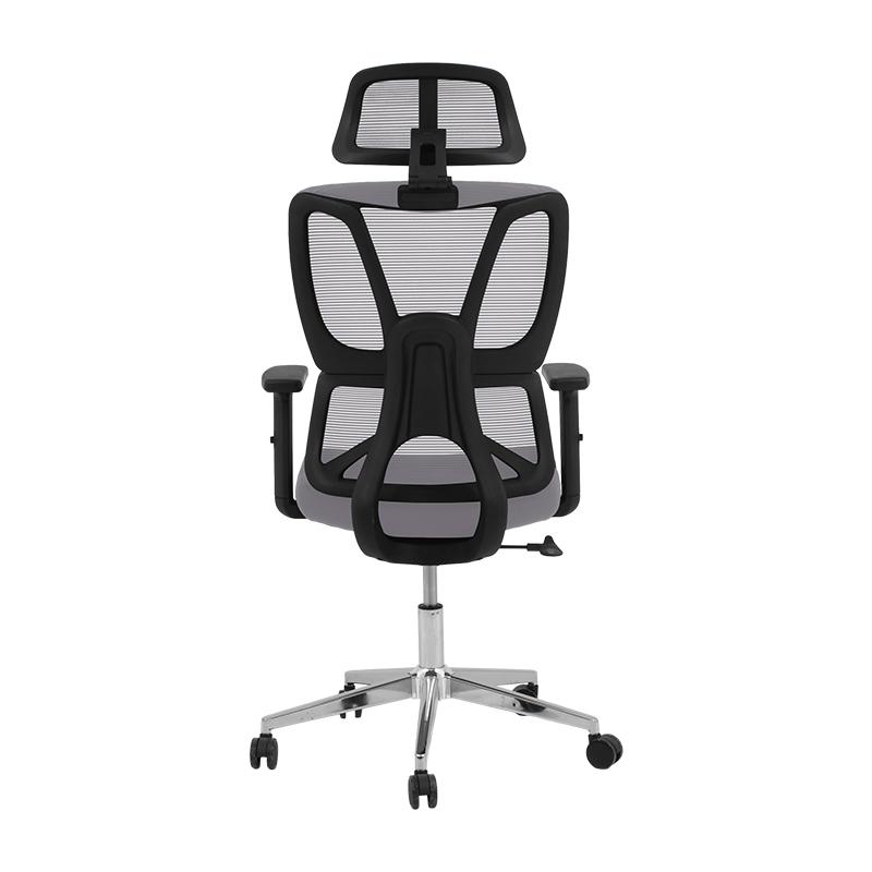 ΚΑΡΕΚΛΑ ΓΡΑΦΕΙΟΥ FL335 ΓΚΡΙ ΠΛΑΤΗ-ΓΚΡΙ ΚΑΘΙΣΜΑ 64x62x130εκ - Image 4