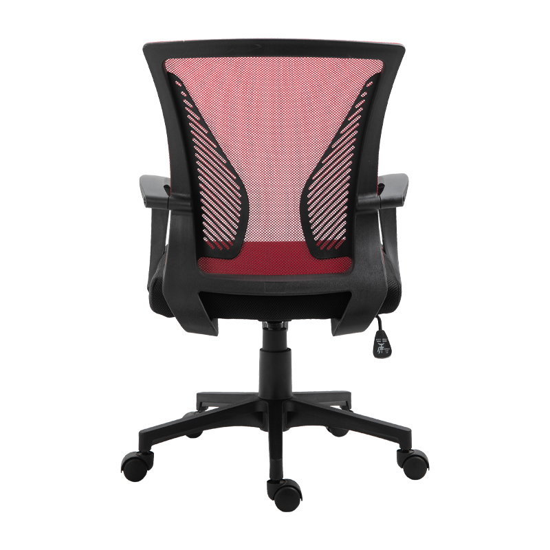 ΚΑΡΕΚΛΑ ΓΡΑΦΕΙΟΥ FL05 ΚΟΚΚΙΝΗ ΠΛΑΤΗ-ΜΑΥΡΟ ΚΑΘΙΣΜΑ 57x65x90/100εκ prs - Image 5