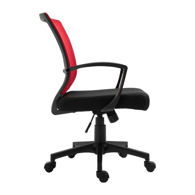 ΚΑΡΕΚΛΑ ΓΡΑΦΕΙΟΥ FL05 ΚΟΚΚΙΝΗ ΠΛΑΤΗ-ΜΑΥΡΟ ΚΑΘΙΣΜΑ 57x65x90/100εκ prs - Image 8