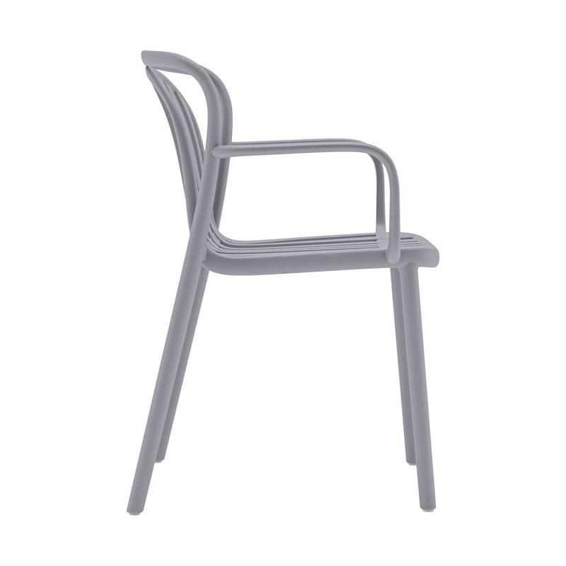 ΚΑΡΕΚΛΑ ΚΗΠΟΥ "Amara" ΑΠΟ ΠΟΛΥΠΡΟΠΥΛΕΝΙΟ (PP) ΣΚΟΥΡΟ ΓΚΡΙ ΧΡΩΜΑ 56x57x82εκ - Image 3