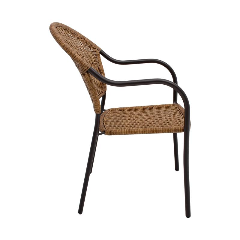 ΚΑΡΕΚΛΑ ΚΗΠΟΥ FL234 ΚΑΦΕ ΧΡΩΜΑ ΣΚΕΛΕΤΟΥ 65x54x87εκ - Image 3