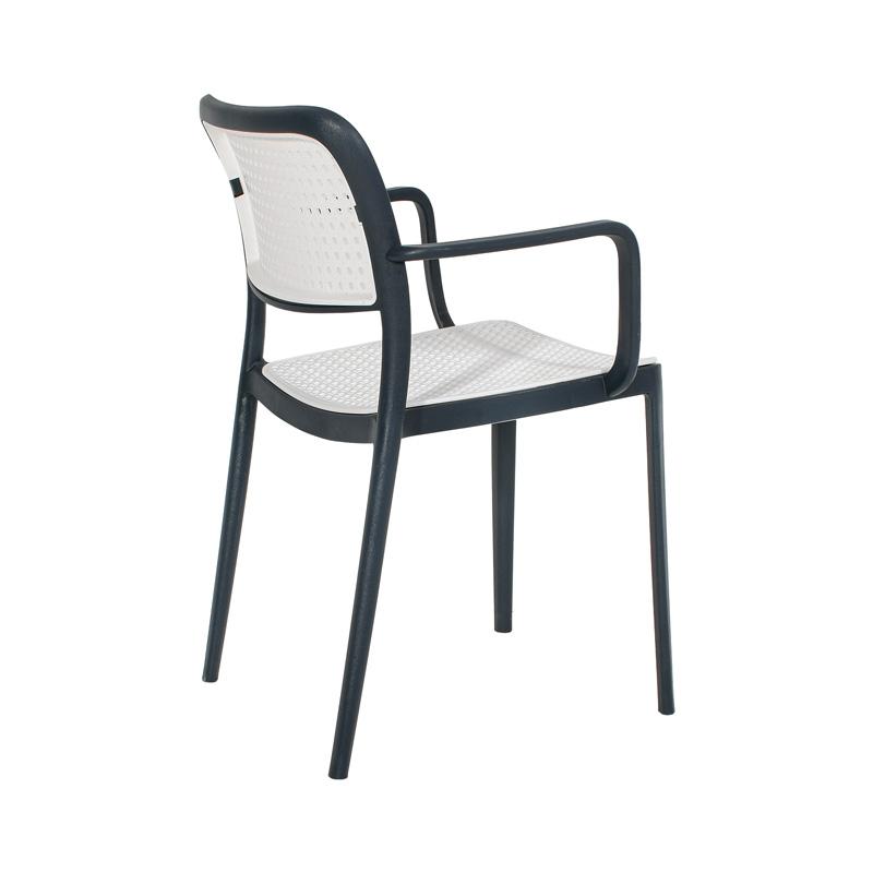 ΚΑΡΕΚΛΑ ΚΗΠΟΥ Olesia ΓΚΡΙ ΜΕ ΛΕΥΚΟ ΧΡΩΜΑ 56x43x81εκ - Image 4