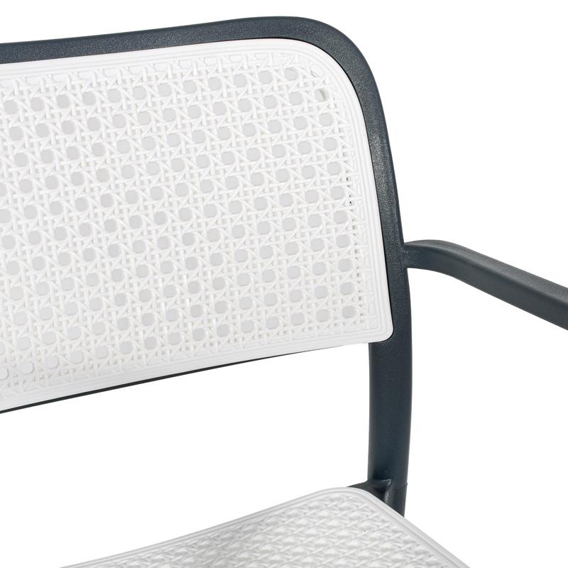 ΚΑΡΕΚΛΑ ΚΗΠΟΥ Olesia ΓΚΡΙ ΜΕ ΛΕΥΚΟ ΧΡΩΜΑ 56x43x81εκ - Image 6