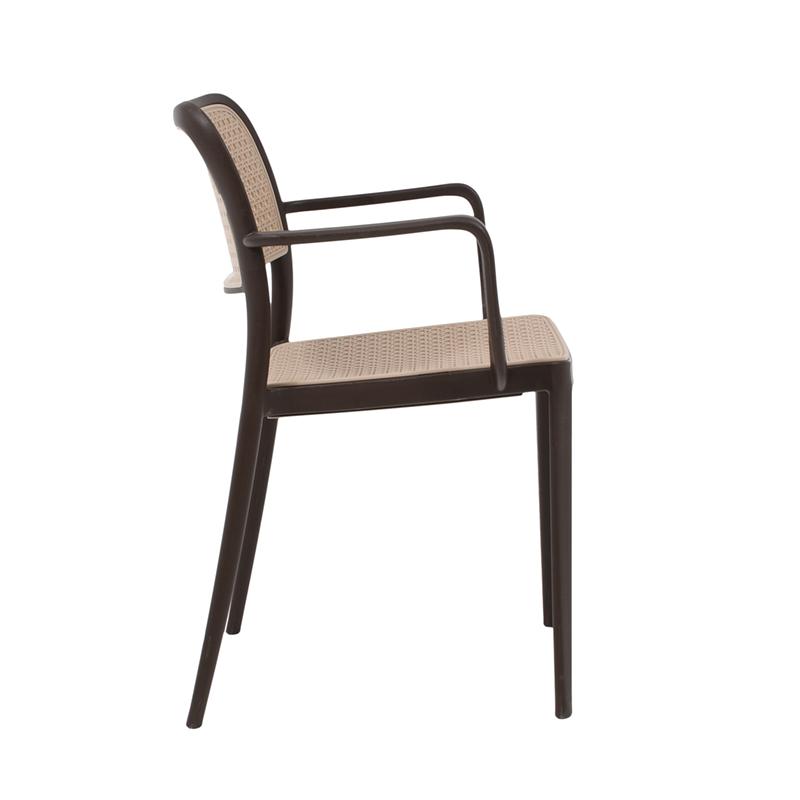 ΚΑΡΕΚΛΑ ΚΗΠΟΥ Olesia ΚΑΦΕ ΜΕ ΜΠΕΖ ΧΡΩΜΑ 56x43x81εκ - Image 3