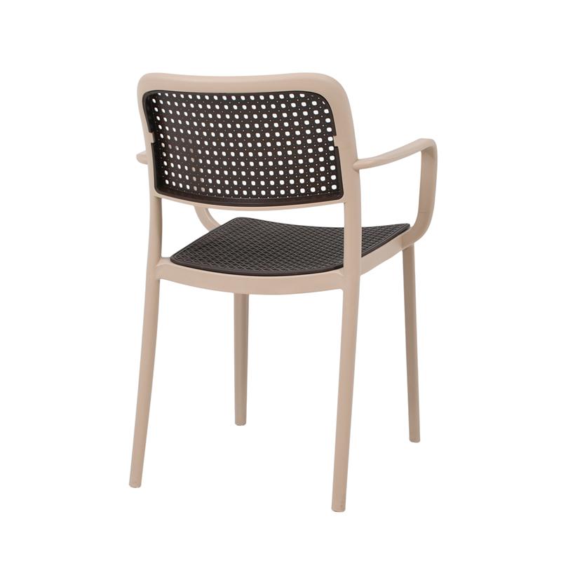 ΚΑΡΕΚΛΑ ΚΗΠΟΥ Olesia ΜΠΕΖ ΜΕ ΚΑΦΕ ΧΡΩΜΑ 56x43x81εκ - Image 4