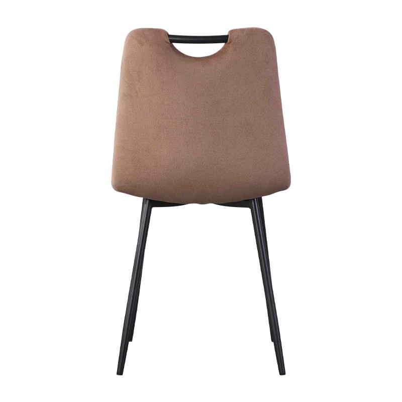 ΚΑΡΕΚΛΑ ΤΡΑΠΕΖΑΡΙΑΣ FL003 ΚΑΦΕ ΒΕΛΟΥΔΟ ΥΦΑΣΜΑ ΜΕ ΜΕΤΑΛΛΙΚΑ ΠΟΔΙΑ 44x54x85εκ - Image 5