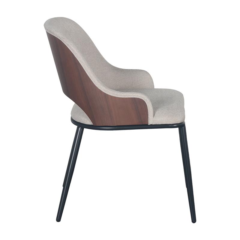 ΚΑΡΕΚΛΑ ΤΡΑΠΕΖΑΡΙΑΣ 1607 ΚΡΕΜ ΥΦΑΣΜΑ ΜΕ ΜΑΥΡΑ ΜΕΤΑΛΛΙΚΑ ΠΟΔΙΑ 48x59x77εκ - Image 3