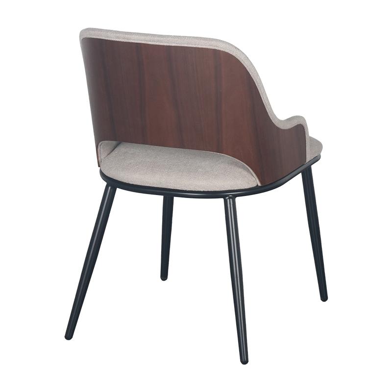 ΚΑΡΕΚΛΑ ΤΡΑΠΕΖΑΡΙΑΣ 1607 ΚΡΕΜ ΥΦΑΣΜΑ ΜΕ ΜΑΥΡΑ ΜΕΤΑΛΛΙΚΑ ΠΟΔΙΑ 48x59x77εκ - Image 4