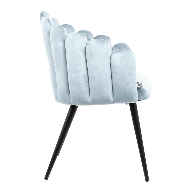 ΚΑΡΕΚΛΑ ΤΡΑΠΕΖΑΡΙΑΣ 1937 ΣΙΕΛ ΧΡΩΜΑ ΚΑΘΙΣΜΑΤΟΣ ΜΕ ΜΕΤΑΛΛΙΚΑ ΠΟΔΙΑ 64x60x84εκ - Image 3