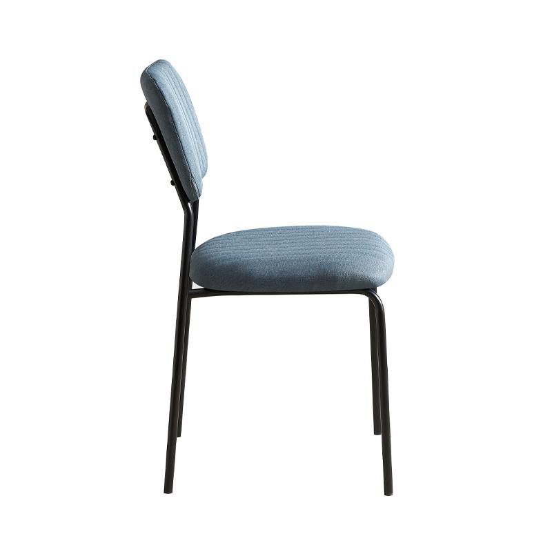 ΚΑΡΕΚΛΑ ΤΡΑΠΕΖΑΡΙΑΣ Α10 ΜΠΛΕ-ΓΚΡΙ ΥΦΑΣΜΑ ΜΕ ΜΕΤΑΛΛΙΚΟ ΣΚΕΛΕΤΟ 53x43x84εκ - Image 4