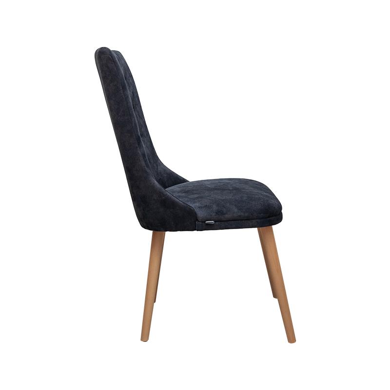 ΚΑΡΕΚΛΑ ΤΡΑΠΕΖΑΡΙΑΣ Deniz ΑΝΘΡΑΚΙ ΧΡΩΜΑ ΥΦΑΣΜΑΤΟΣ ΜΕ GOLDEN SAND ΠΟΔΙΑ 45x50x95εκ - Image 3