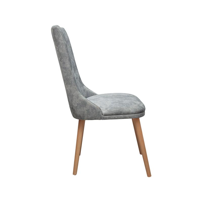 ΚΑΡΕΚΛΑ ΤΡΑΠΕΖΑΡΙΑΣ Deniz ΓΚΡΙ ΑΝΟΙΧΤΟ ΧΡΩΜΑ ΥΦΑΣΜΑΤΟΣ ΜΕ GOLDEN SAND ΠΟΔΙΑ 45x50x95εκ - Image 3