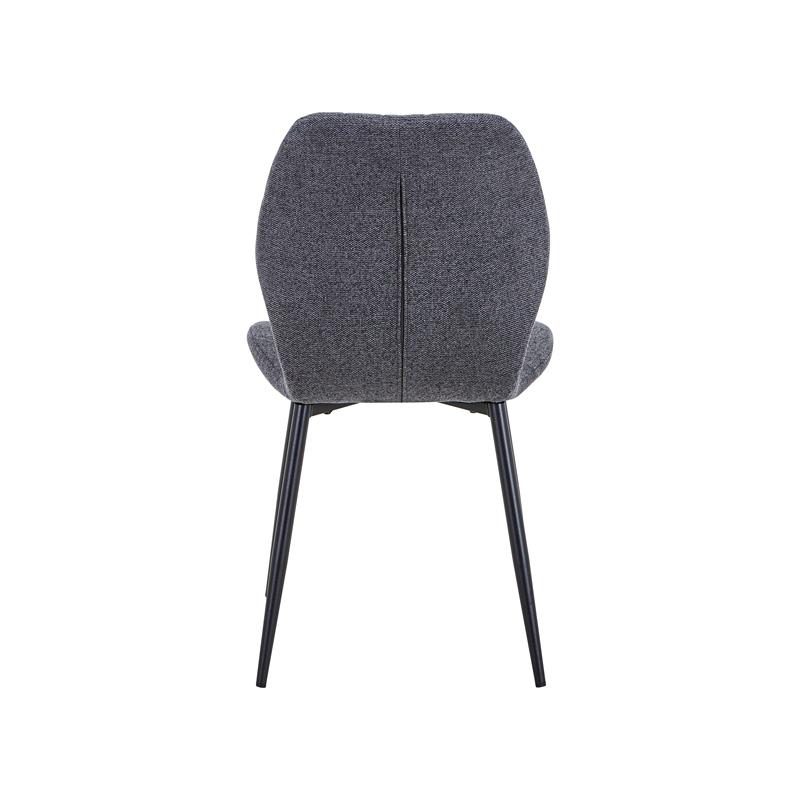 ΚΑΡΕΚΛΑ ΤΡΑΠΕΖΑΡΙΑΣ FL089 ΓΚΡΙ ΥΦΑΣΜΑ ΜΕ ΜΑΥΡΑ ΜΕΤΑΛΛΙΚΑ ΠΟΔΙΑ 47x55x87εκ - Image 4