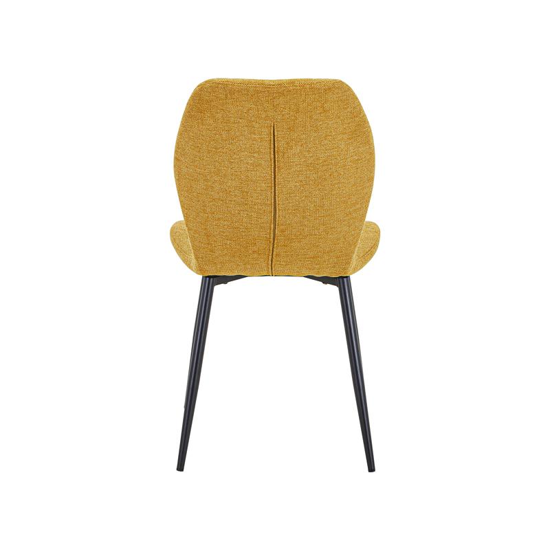 ΚΑΡΕΚΛΑ ΤΡΑΠΕΖΑΡΙΑΣ FL089 ΜΟΥΣΤΑΡΔΙ ΥΦΑΣΜΑ ΜΕ ΜΑΥΡΑ ΜΕΤΑΛΛΙΚΑ ΠΟΔΙΑ 47x55x87εκ - Image 4