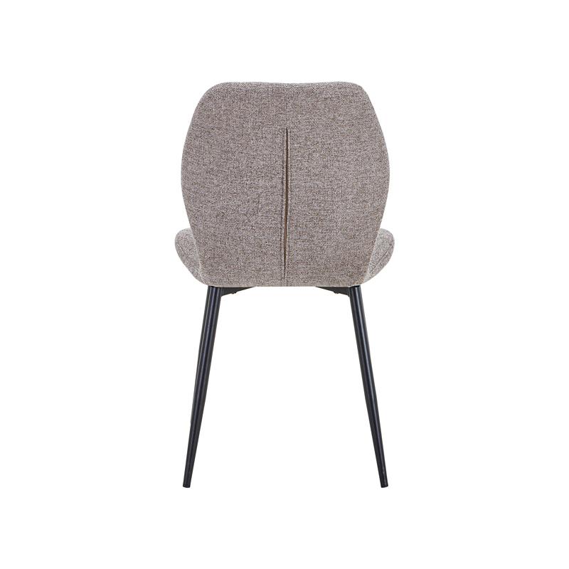 ΚΑΡΕΚΛΑ ΤΡΑΠΕΖΑΡΙΑΣ FL089 ΜΠΕΖ ΥΦΑΣΜΑ ΜΕ ΜΑΥΡΑ ΜΕΤΑΛΛΙΚΑ ΠΟΔΙΑ 47x55x87εκ - Image 4