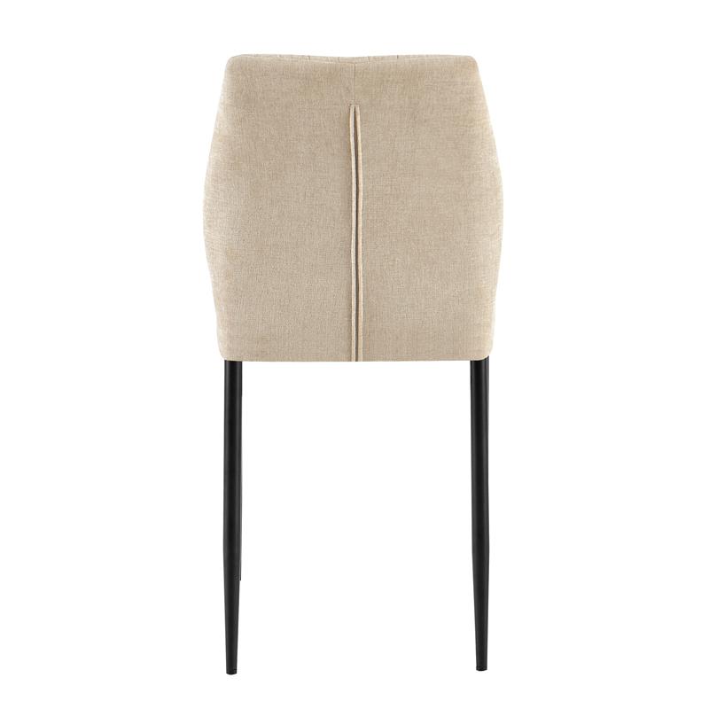 ΚΑΡΕΚΛΑ ΤΡΑΠΕΖΑΡΙΑΣ FL25410 ΜΠΕΖ ΧΡΩΜΑ ΥΦΑΣΜΑ ΜΕ ΜΑΥΡΑ ΜΕΤΑΛΛΙΚΑ ΠΟΔΙΑ 42x58x87εκ - Image 3