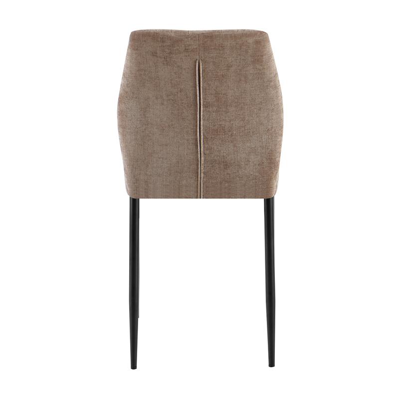 ΚΑΡΕΚΛΑ ΤΡΑΠΕΖΑΡΙΑΣ FL25410 TAUPE ΧΡΩΜΑ ΥΦΑΣΜΑ ΜΕ ΜΑΥΡΑ ΜΕΤΑΛΛΙΚΑ ΠΟΔΙΑ 42x58x87εκ - Image 3