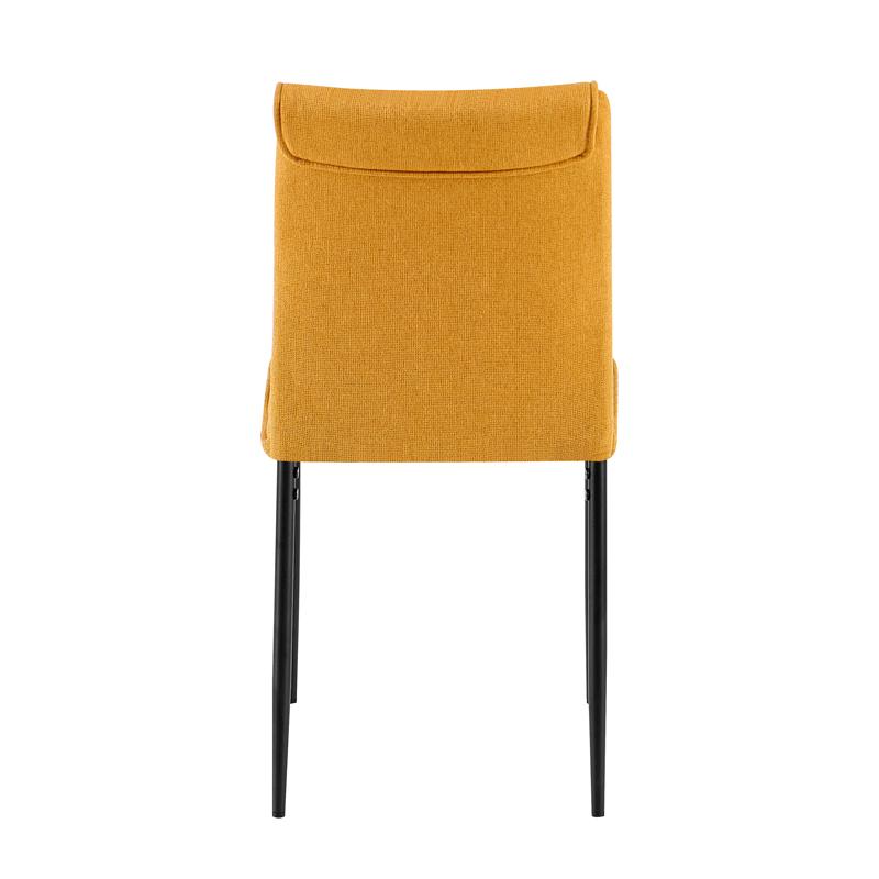 ΚΑΡΕΚΛΑ ΤΡΑΠΕΖΑΡΙΑΣ FL25414 ΜΟΥΣΤΑΡΔΙ ΧΡΩΜΑ ΥΦΑΣΜΑ ΜΕ ΜΑΥΡΑ ΜΕΤΑΛΛΙΚΑ ΠΟΔΙΑ 44x60x86εκ - Image 3